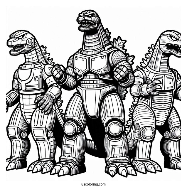 Robot Godzilla Coloring Page