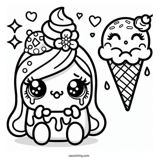 Ice Cream Dream Shopkins Crying For Coloring