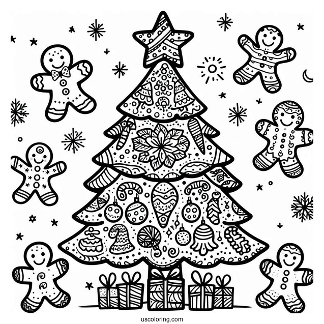 Christmas Tree With Gingerbread Men