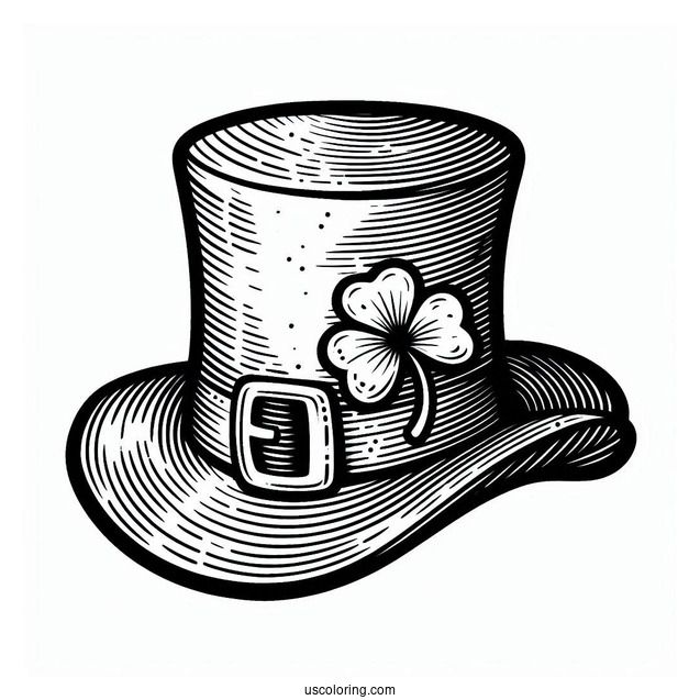 Lucky St Patrick_s Day Hat To Color
