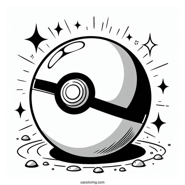 Pokéball Coloring Page Of Great Ball Pokemon Card