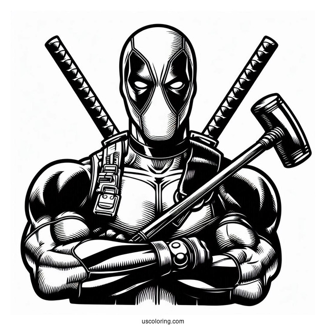 Deadpool Coloring Page