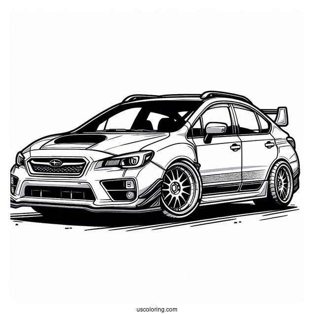 Subaru WRX Car Coloring Page