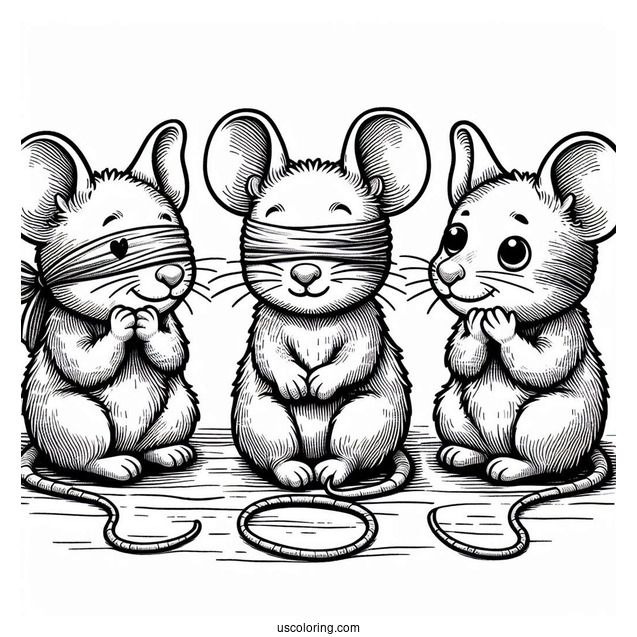 Three Blind Mice From Shrek To Color