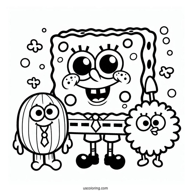 Pufff Family SpongeBob Coloring Page