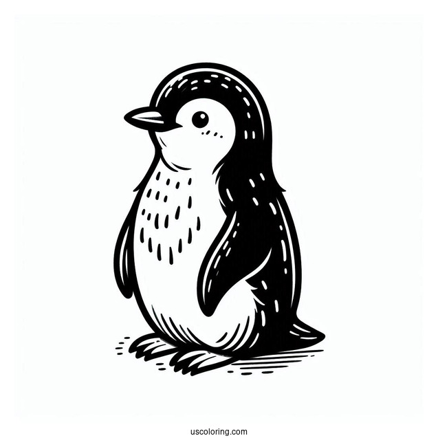 Adelie Penguin Coloring Page