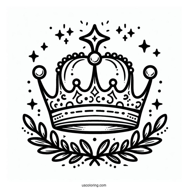 Easy Crown Coloring Sheet