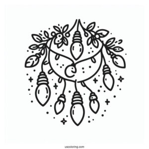 Easy To Color Christmas Lights