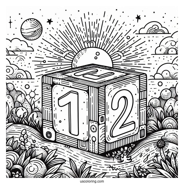 Numberblocks Coloring Page12 Under The Sun