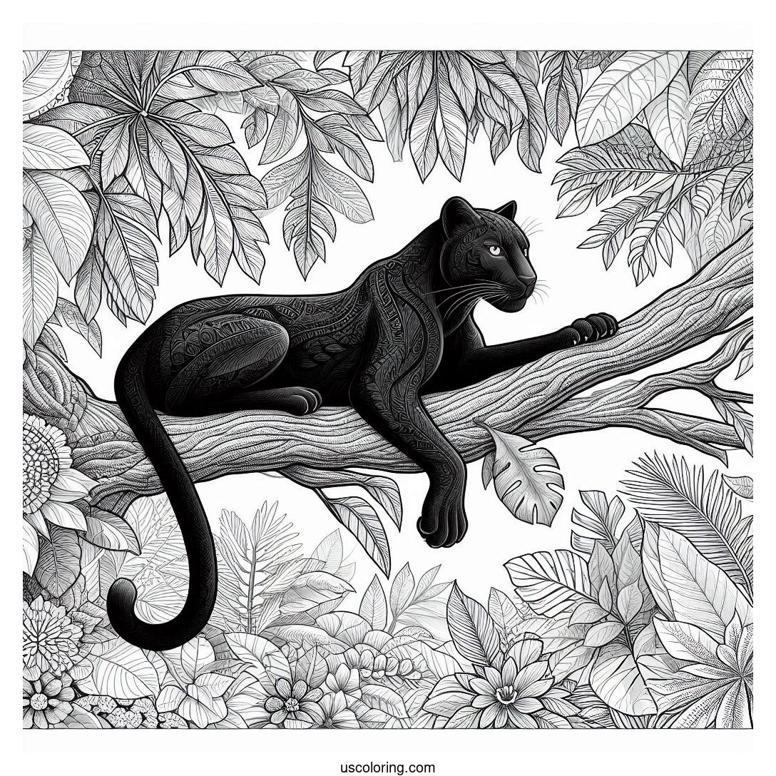 black panther coloring pages feature image
