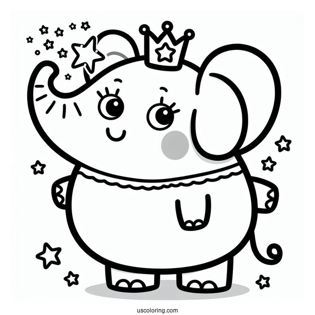 Emily The Elephant From Peppa Pig Coloring