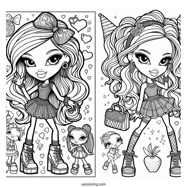 Coloring Page Of Bratz Poster