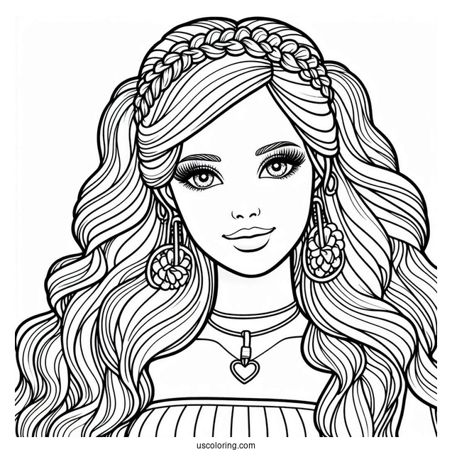Barbie Kelly Coloring Page For Kids