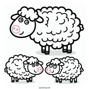 Peppa Pig Sheep Coloring For Preschoolers