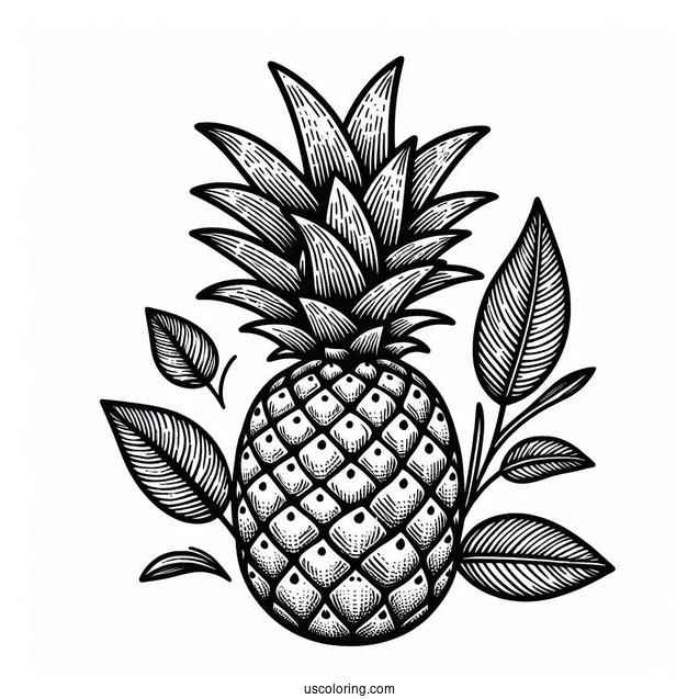 Pineapple Plant Coloring Page