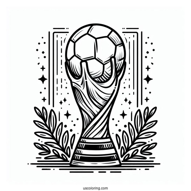 Fifa World Cup Trophy Coloring Sheet