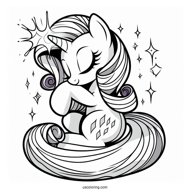 Rarity Coloring Page Hugging Twilight Sparkle