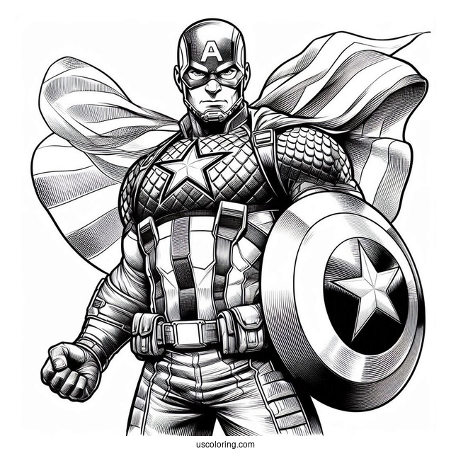 Captain America With Avengers