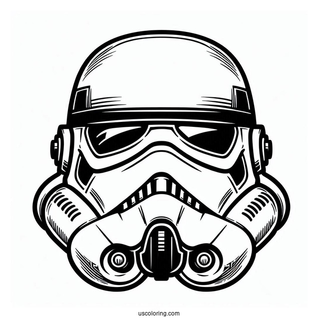 Stormtrooper Coloring Page Of Helmet