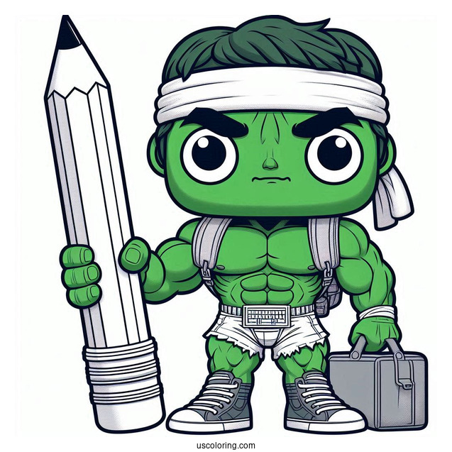 Funko Pop Hulk Coloring Page