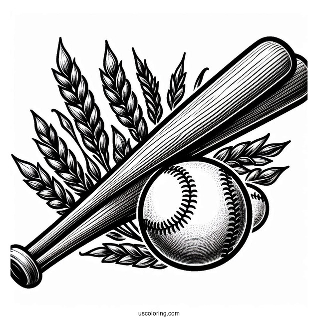 Two Baseball Bats And Ball