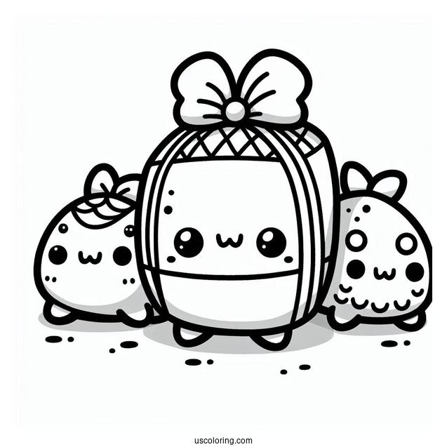 Sumikko Gurashi Coloring Page In Fish Costumes