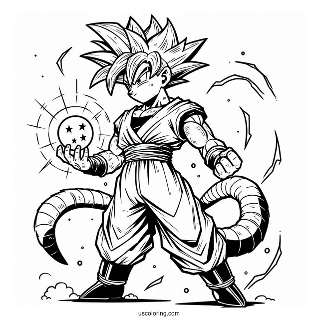 Detailed Trunks Character From Dragon Ball Z To Color