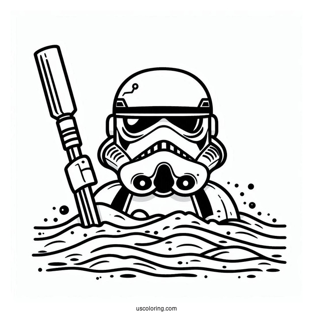 Sand Stormtrooper Coloring Page