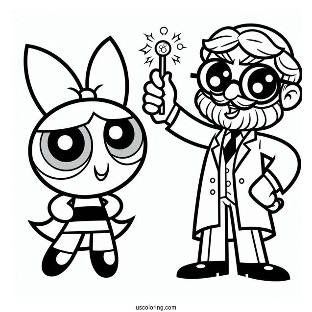 Coloring Page Of Professor Utonium