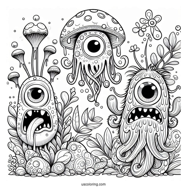 My Singing Monsters Coloring Page On Plant Island