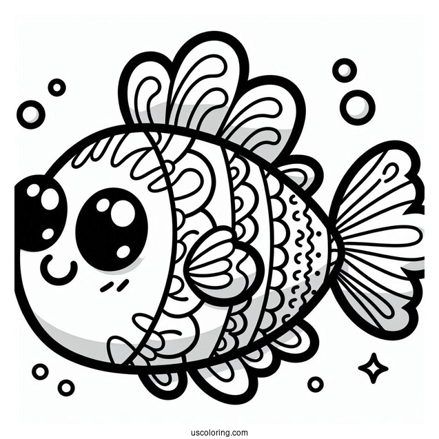 Fish Character From SpongeBob Tv Show To Color