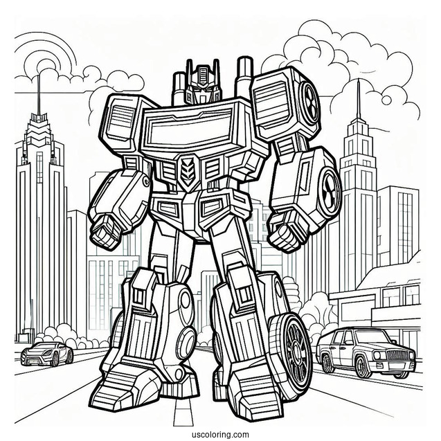Transformers Rescue Bots Coloring Page Heatwave For Kids
