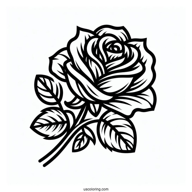 Easy Outline Of a Rose