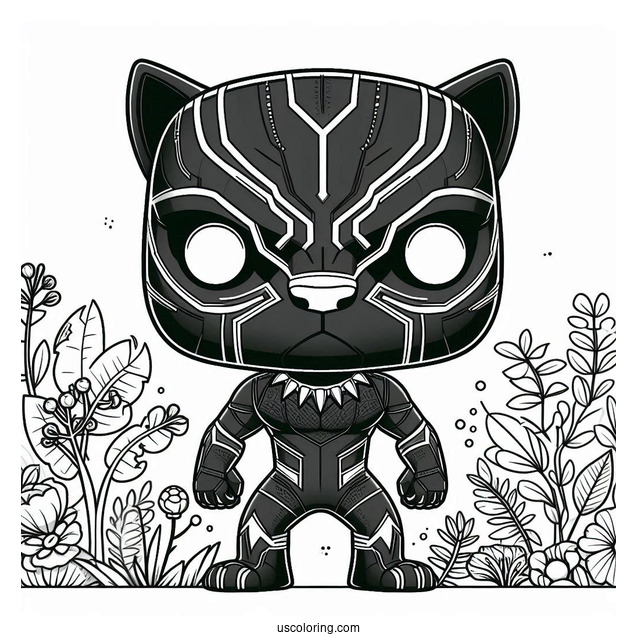 Funko Pop Black Panther Coloring For Kids