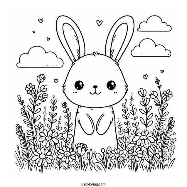 Cute Rabbits Nose Standing In Field