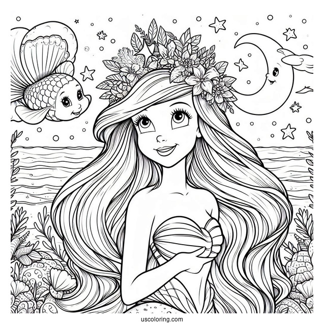 The Little Mermaid Poster Coloring Page