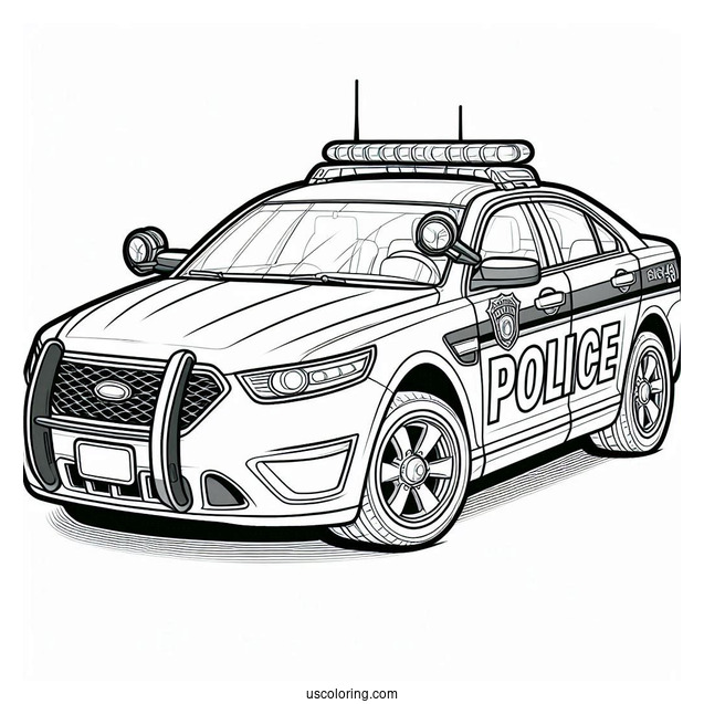 Coloring Sheet Of Police Car