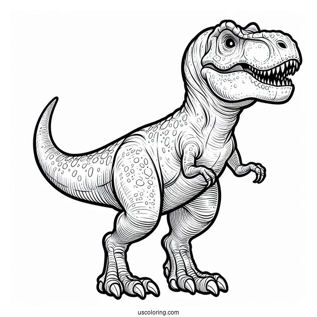 Alpha T-Rex Dinosaur Coloring Page
