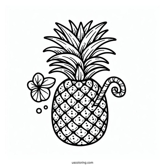 Pineapple Pop It To Color For Kids