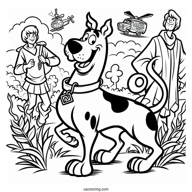 Scooby-Doo With Scooby Snax To Color For Kids