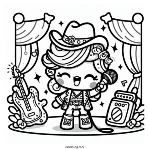 Rockin_ Broc Shopkins On Stage Coloring In