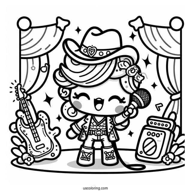 Rockin_ Broc Shopkins On Stage Coloring In