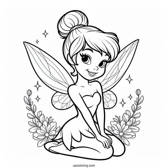 Tinker Bell Coloring In For Kids