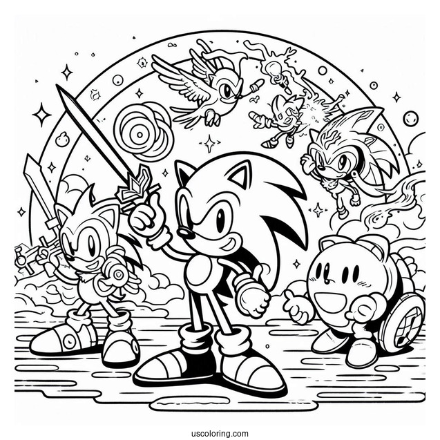 Sonic And Friends Coloring Page(1)
