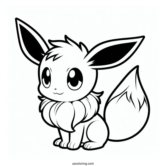 Espeon Eevee Coloring In For Kids