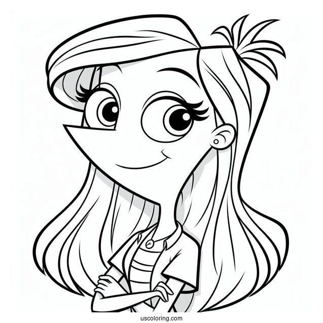 Phineas And Ferb Coloring Page Of Vanessa Doofenshmirtz