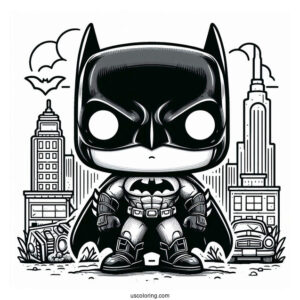 Funko Pop Batman Coloring Page
