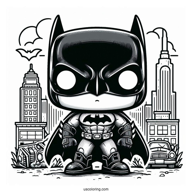 Funko Pop Batman Coloring Page