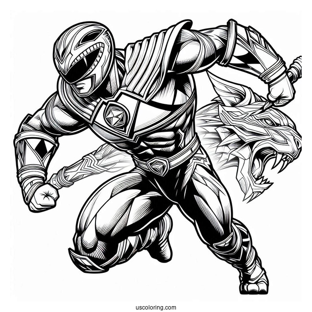 Power Rangers Beast Morphers Coloring In