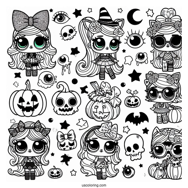 Halloween LOL Surprise Coloring Sheet